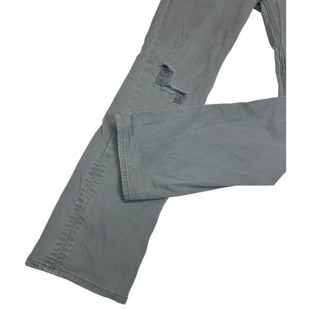 Levi's 511 Slim Fit Jeans Mens 34x32 Gray Stretch Distressed‎ Denim